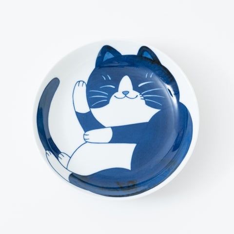 Neko Chigura Cat Mino Round Plate Large