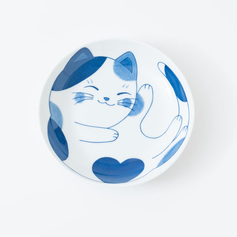 Neko Chigura Cat Mino Round Plate Medium