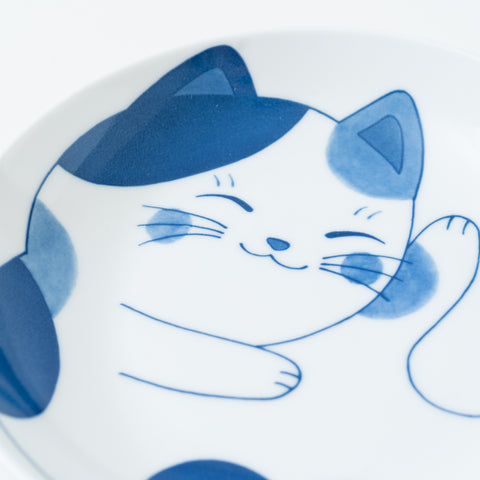 Neko Chigura Cat Mino Round Plate Medium