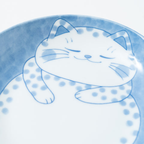 Neko Chigura Cat Mino Round Plate Large