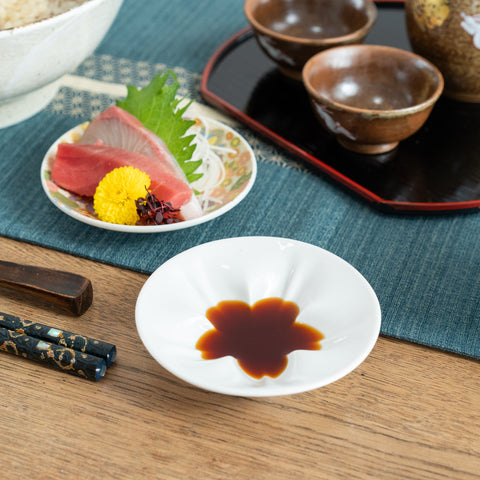 Hiracle Sakura Kutani Sauce Plate