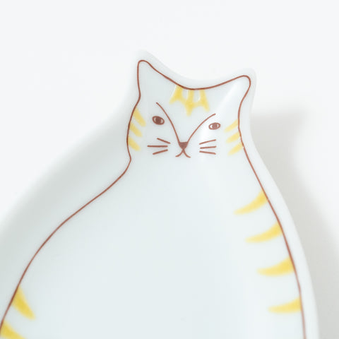 Harekutani Cat  Kutani Sauce Plate