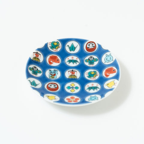 Seikou Kiln Traditional Pattern Kutani Sauce Plate