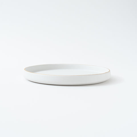 Matte White Flat Plate with Steep Edge Mino Side Plate