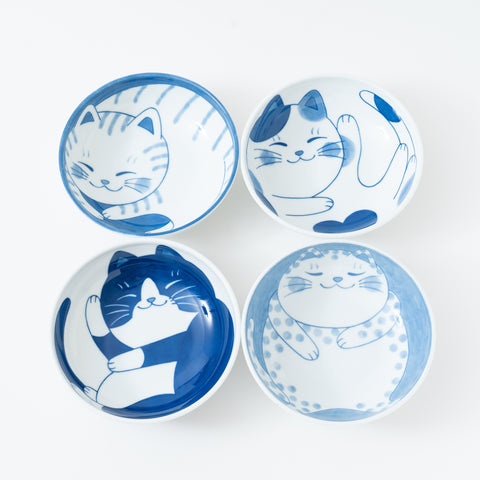 Neko Chigura Cat  Mino Kobachi Bowl Medium