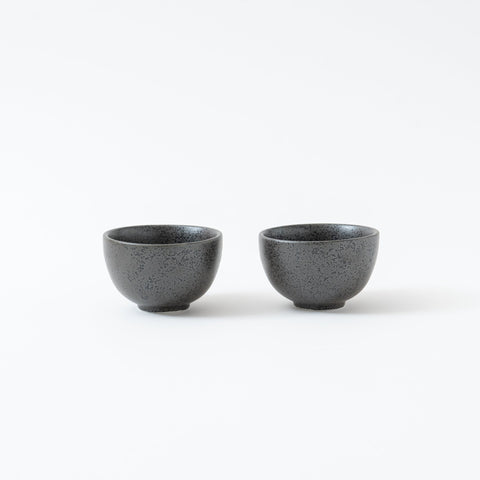 Black Crystalline Glaze Mino Sake Cup