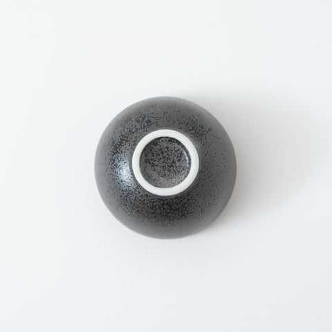 Black Crystalline Glaze Mino Sake Cup