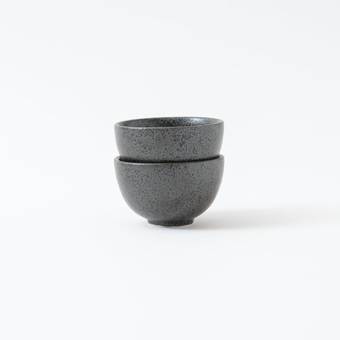 Black Crystalline Glaze Mino Sake Cup