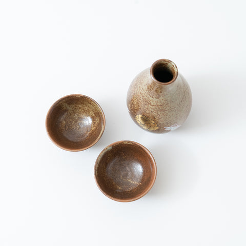 Kinsai Rabbit and Moon  Kutani Sake Set