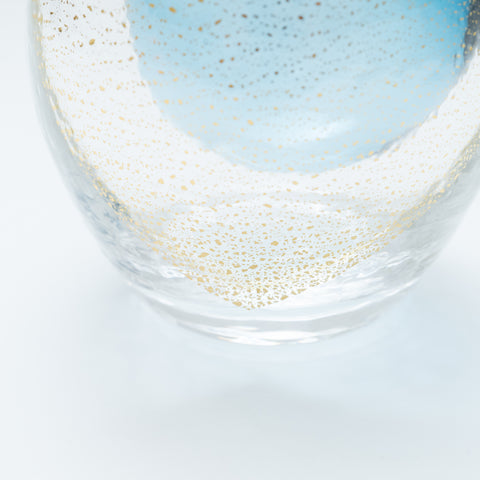 Gold Leaf Crystal Glass Sake Set