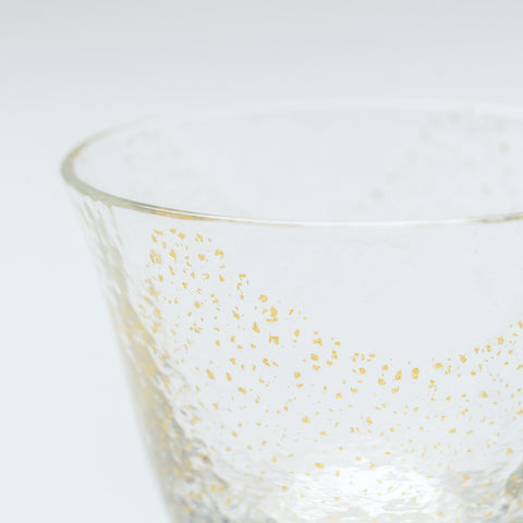 Gold Leaf Crystal Glass Sake Set