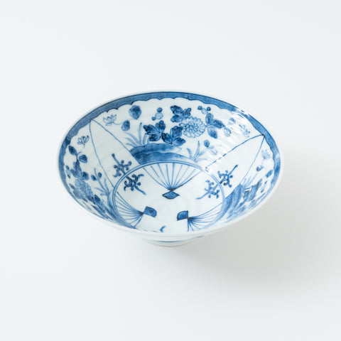 Fan Shape Pattern Gosu Arita Rice Bowl