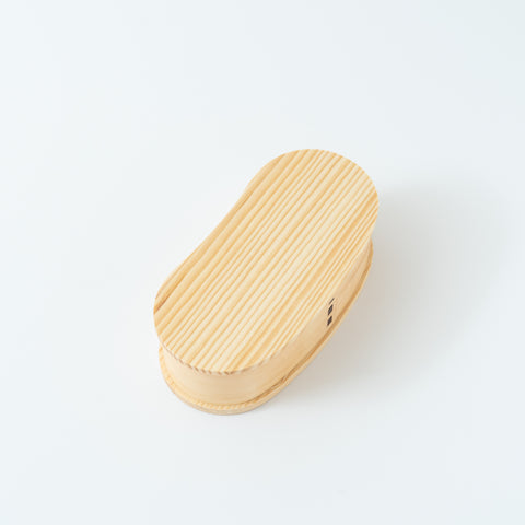 Single-Tier Oval Bamboo Bento Box