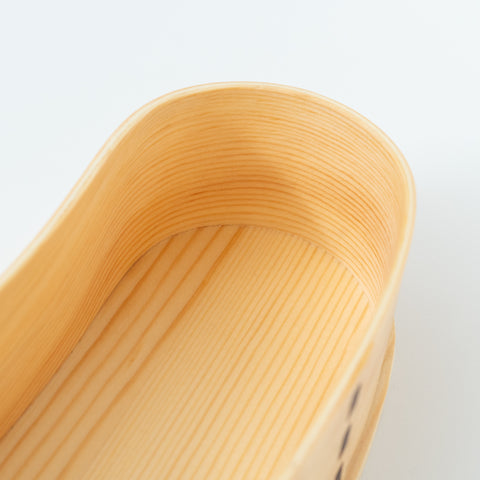 Single-Tier Oval Bamboo Bento Box