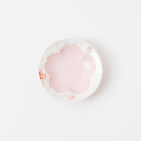 Tasei Kiln Lustrous Sakura Pink Arita Sauce Plate