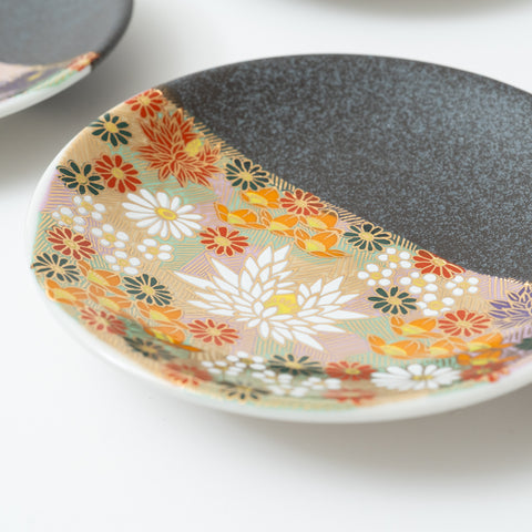 Hanazume Kutani Sauce Plate Set