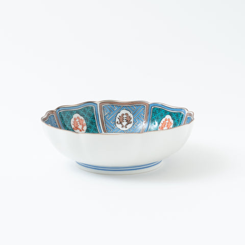 Sakura and Bird Kutani Serving Bowl