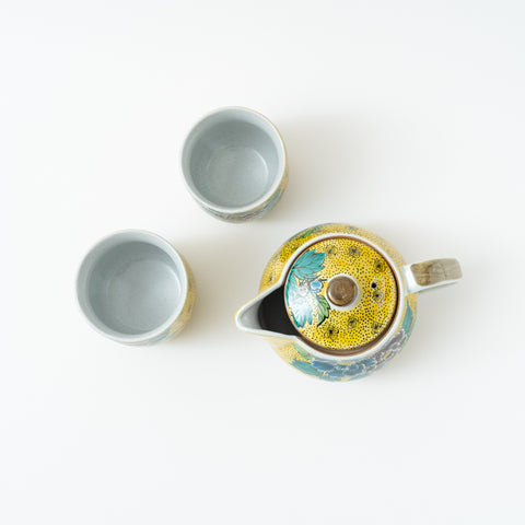 Yoshidaya Peony  Kutani Tea Set