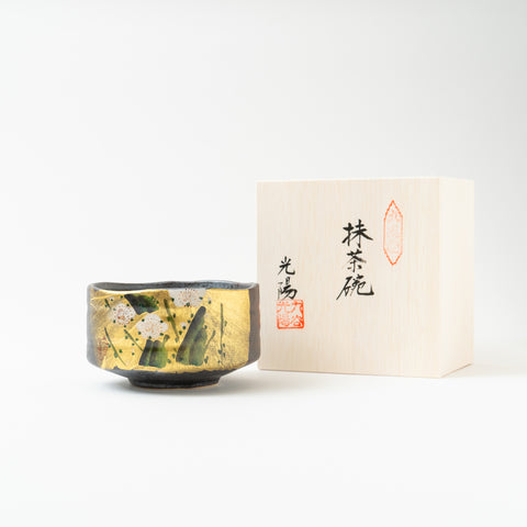 White Plum Kutani Matcha Bowl