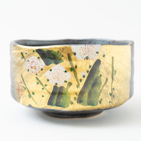 White Plum Kutani Matcha Bowl