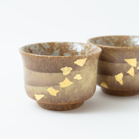 Gold Leaf  Kutani Sake Set