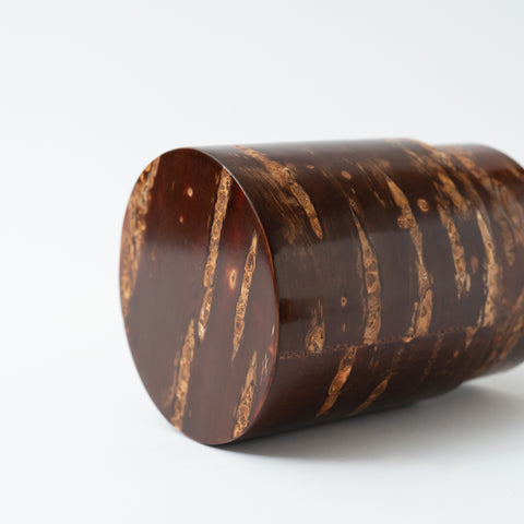 Yatsuyanagi Long  Akita Cherry Bark Work  Tea Canister