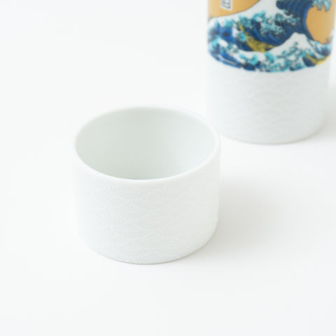 Seikou Kiln Wave Kutani Sake Set