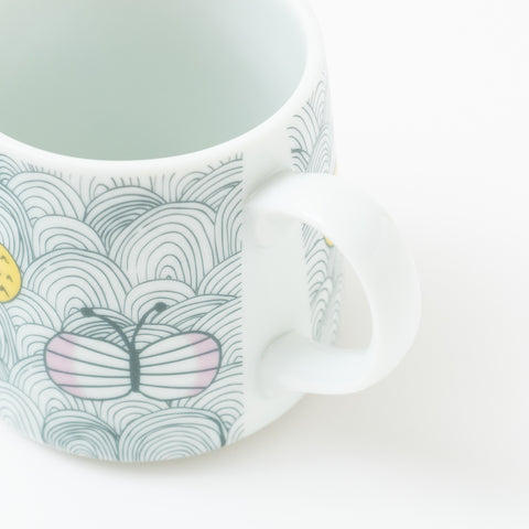 Harekutani Butterfly  Kutani Mug Cup