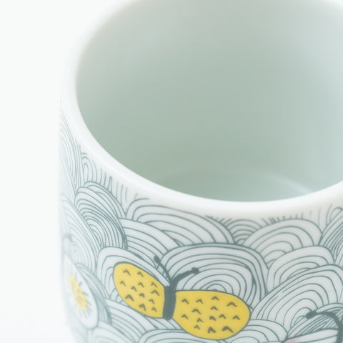 Harekutani Butterfly  Kutani Mug Cup