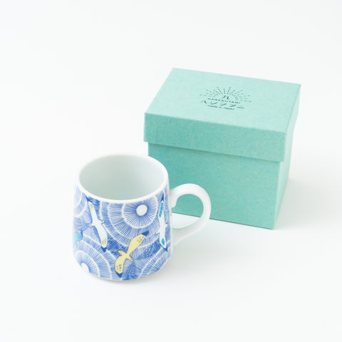 Harekutani Seagull  Kutani Mug Cup