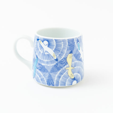 Harekutani Seagull  Kutani Mug Cup