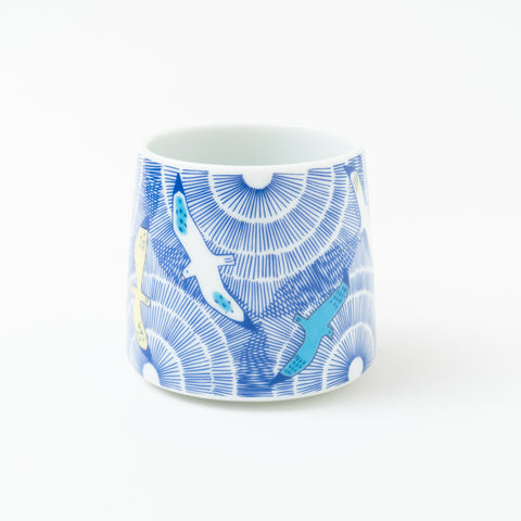 Harekutani Seagull  Kutani Mug Cup