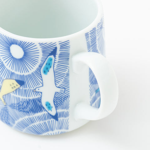 Harekutani Seagull  Kutani Mug Cup