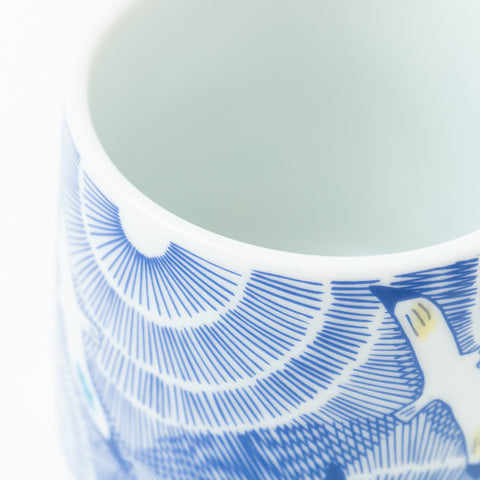 Harekutani Seagull  Kutani Mug Cup