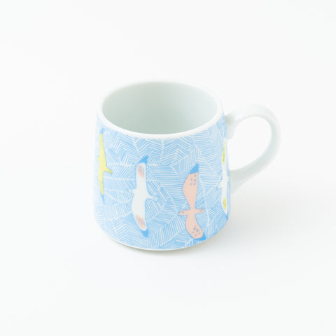 Harekutani Seagull  Kutani Mug Cup