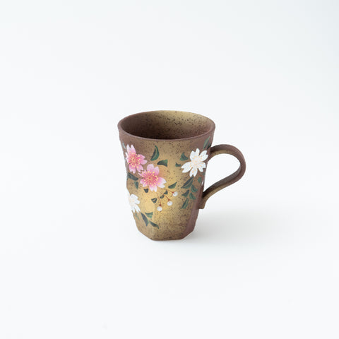 Bizan Kiln Sakura Rough-Hewn Kutani Mug Cup