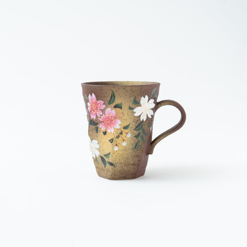 Bizan Kiln Sakura Rough-Hewn Kutani Mug Cup