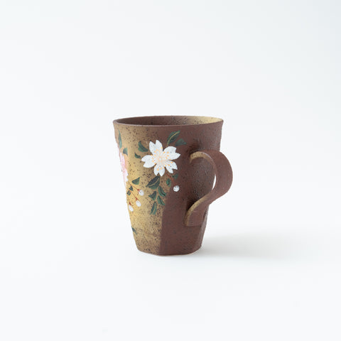 Bizan Kiln Sakura Rough-Hewn Kutani Mug Cup