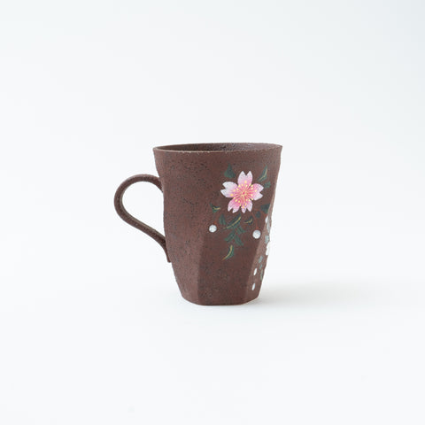 Bizan Kiln Sakura Rough-Hewn Kutani Mug Cup