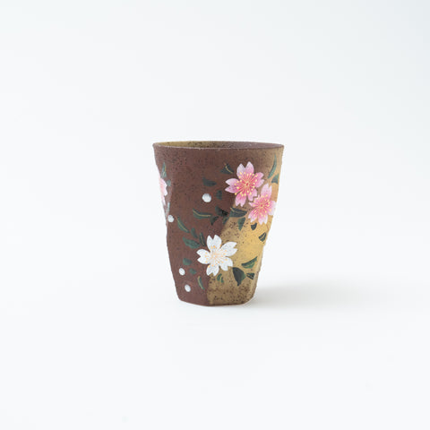 Bizan Kiln Sakura Rough-Hewn Kutani Mug Cup