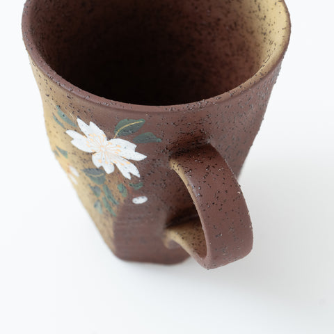 Bizan Kiln Sakura Rough-Hewn Kutani Mug Cup