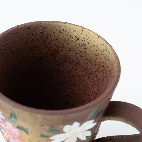 Bizan Kiln Sakura Rough-Hewn Kutani Mug Cup