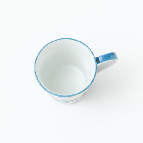 Bizan Kiln Hokusai Wave Kutani Mug Cup