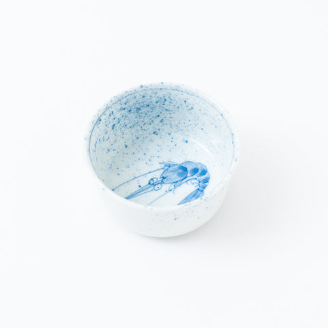 Ink-painted Shrimp Kutani Kobachi Bowl Set