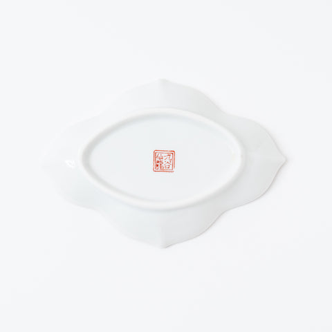 Leaf-Shaped Small Bird Kutani Side Plate