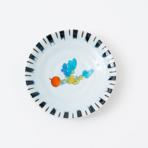 Vegetable Motif Kutani Side Plate Set