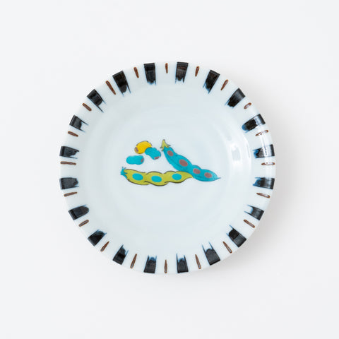 Vegetable Motif Kutani Side Plate Set