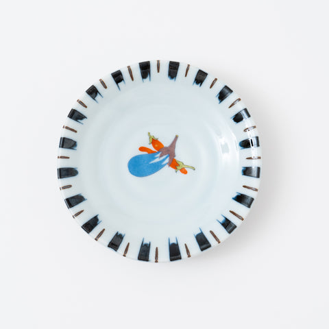 Vegetable Motif Kutani Side Plate Set