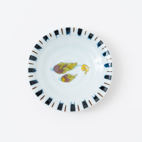 Vegetable Motif Kutani Side Plate Set