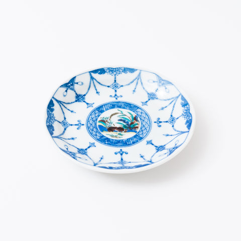 Jidai Blue and White Decorative Kutani Side Plate Set